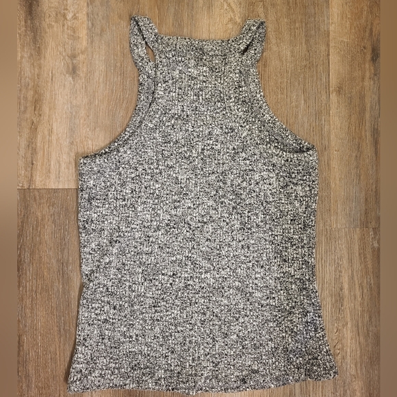 Anthropologie Maeve Harlan Knit Top Size Large Heathered Black & White - Picture 7 of 8